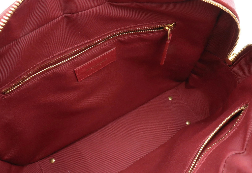 SAINT LAURENT PARIS Saint Museum 2way Shoulder Bag Leather Red - Picture 9 of 9